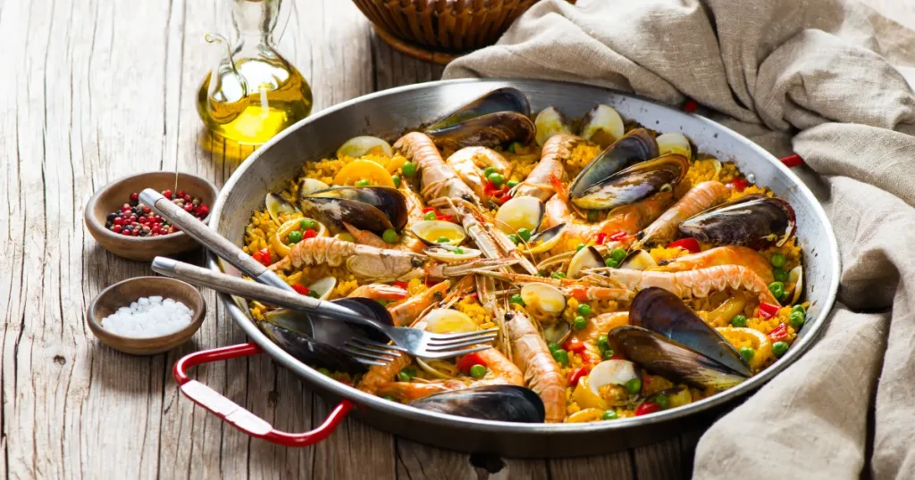 Spanish paella, the country's signature dish