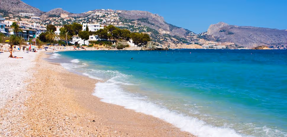 Cap Negret beach in Altea, Spain