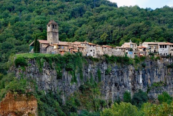 Village perched on a hill