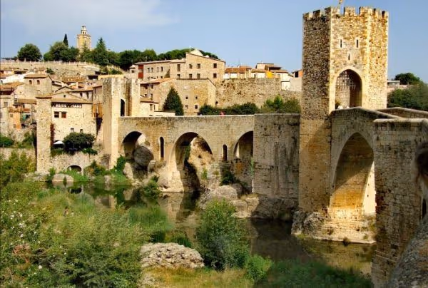 Stone village with a bridge