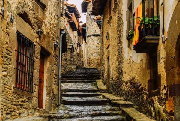 Cobbled street in Spain