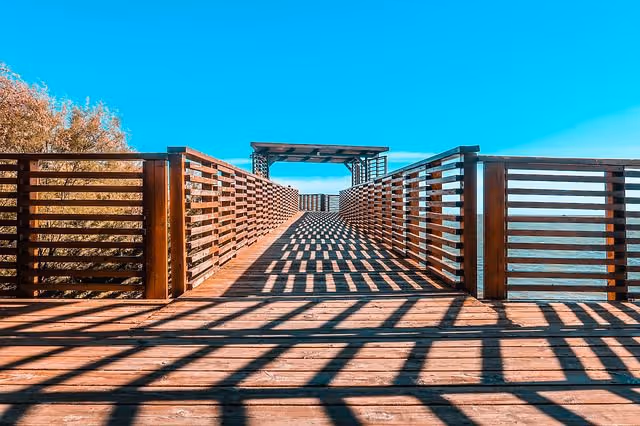 Wooden bridge in Huelva