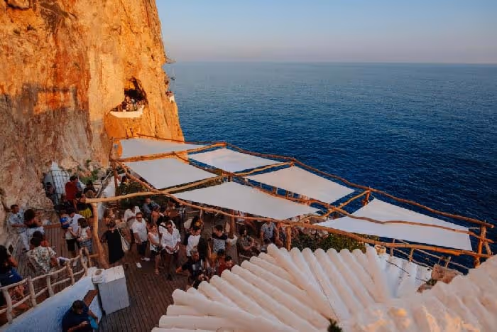 Cave terrace in Menorca