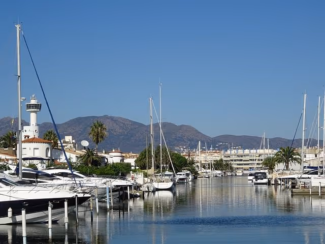 Harbour with boats in Empuriabrava
