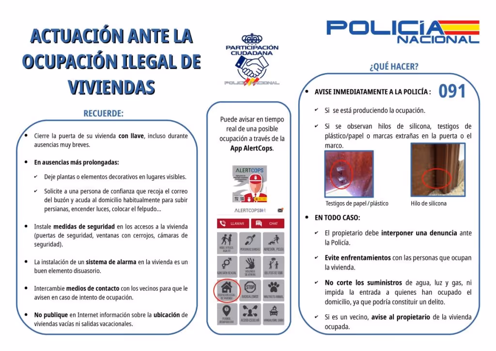 Spanish National Police acting against squatters