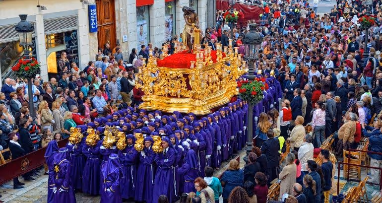Crowds during Holy Week in Spain
