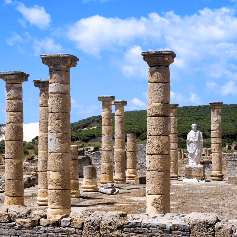 Remains of the ancient Roman basilica at Baelo Claudia (Cadiz)