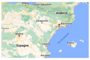 Location of Tarragona