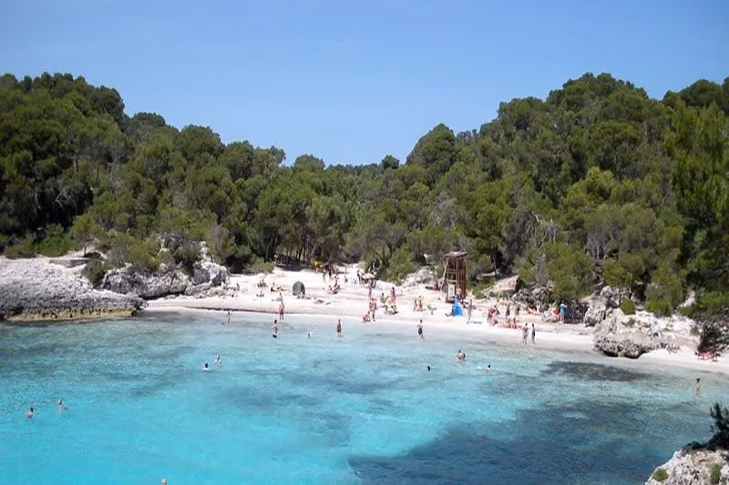 Cove with crystal-clear water in Menorca