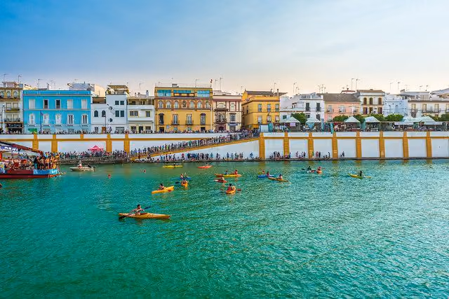 Canoe and kayak race in Seville