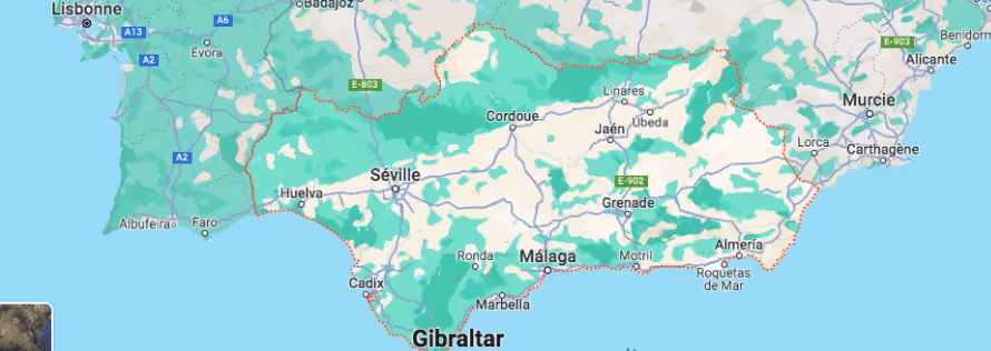 Map of Andalusia